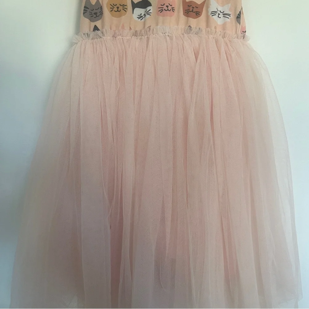 Taylor Joelle Adorable Cat Kitty Print Pink Tulle Twirl Dress 8 - Picture 6 of 7